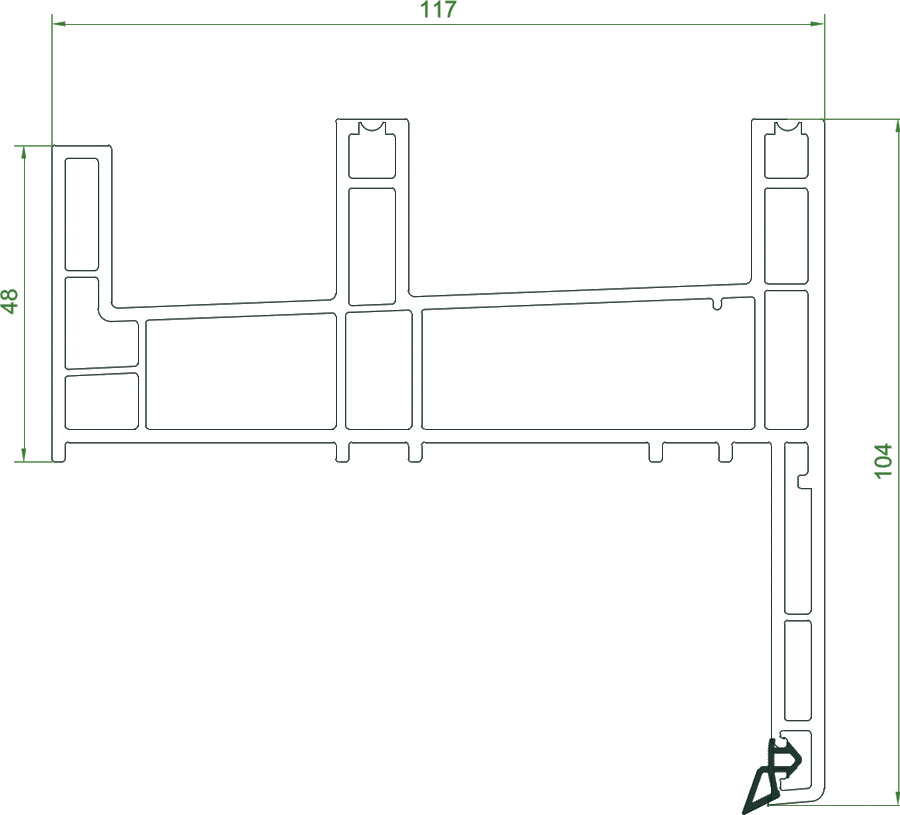 Two Rail Frame With Screen Rail Sliding With-Overlap Frankfort