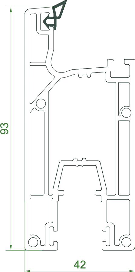 Sash Sliding Door Seti — 2D drawing